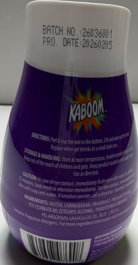 Wizard kaboom adjustable solid gel Air Freshener with freshplex "odor eliminating" technology, solid air freshener 8 oz spring linen (Pack of 6)