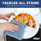 Microfiber Cleaning Cloth Waffle Weave for Dusting Absorbent Towel Quick Drying Dust Rags Household Kitchen, Lint Free Streak Free, 6 Pack,12 x 12 Inches, Blue