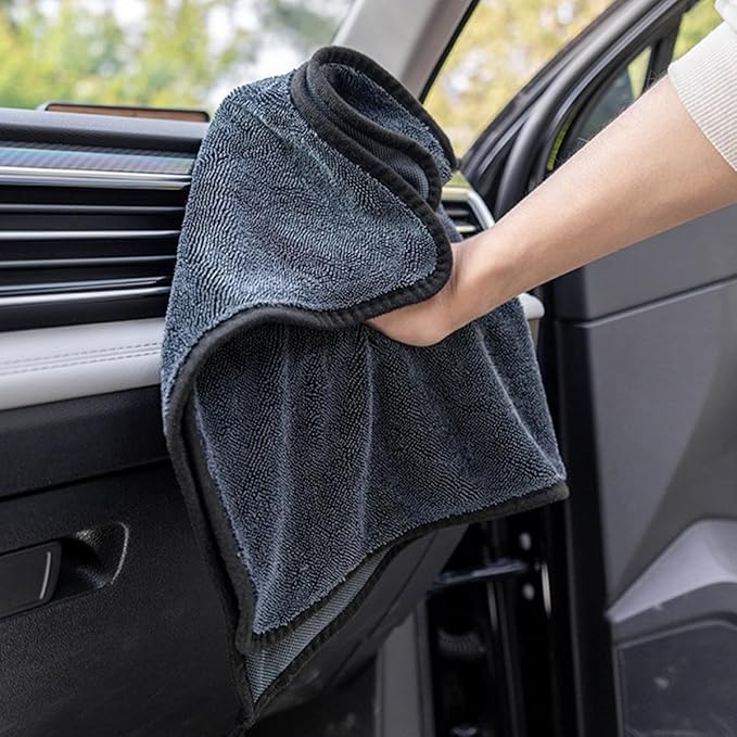 Ipetboom Car Wash Towel Large 60x160cm Thick Microfiber Drying Cloth Single-Sided Plush Soft Car Cleaning Supplies for Vehicle Care