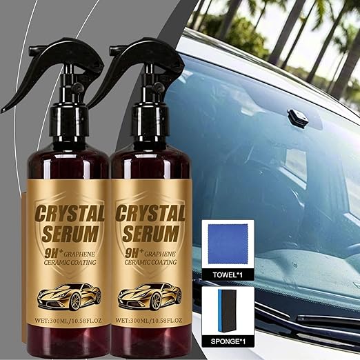 PTZ Crystal Serum, 10.58 Fl Oz Graphene Ceramic Coating, Graphene Ceramic Coating For Cars, High Gloss Finish (1pcs)