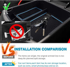Autorder Center Console Organizer for Hyundai Kona 2018-2021 2022 2023 Accessories Armrest Storage Box Secondary Insert Tray with 3 Color Mats (Not for Kona EV)