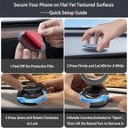 JKSML Magnetic Car Phone Holder [98LBS Strongest Suction & 2800gf Magnetic] 360° Adjustable Foldable Car Mount for Magsafe, Versatile for Car/Gym/Mirror Mount/Daily Stand, for iPhone & Android, Black