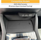 for 2025 Forester Wireless Charging Pad Mat Accessories, Non-Slip Waterproof Console Protection Mat - Forester(Premium/Sport/Limited/Touring) for Center Console, Silicone Black