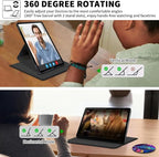 Case for 6" Kindle (11th Generation-2024/2022 Release),360 Degree Rotating Swivel PU Leather Stand Flip Folio Cover with Auto Wake/Sleep for Kindle 11th Generation 2024,Glitter Sea Turtle