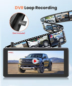 AUTO-VOX Solar Wireless Backup 2 Cameras: 2-Min DIY Install, Dual Channel Stable Signal DVR Monitor, 7.2" 1080P Super Night Vision, IP69K Waterproof Back Up Camera for Cars, Truck, Trailer, SUV, Van