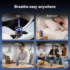 Smart Car Air Freshener, Car Air Freshener Diffuser with Starry Sky Projection and 50ml Perfume, Auto On/Off Intelligent, 3 Mode Adjustable Rechargeable Aroma Diffuser (Snow Mountain))