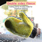 2 Pack Car Wash Mitt Scratch-Free Microfiber Car Wash Mitts Auto Interior Exterior Cleaning Gloves for Car Washing Detailing Home Cleaning Gloves