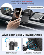 SKYLOTEC Phone Mount for Jeep Wrangler JL JLU 2018-2023/Gladiator JT 2020-2023 Accessories Automobile Cradles, Dashboard Mount Phone Holder Dash Tray Not Block Air Vent (Only for 4X4, Not for 4XE)