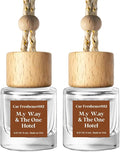 C Classy Hanging Car Air Freshener 2 Pack, M.y W.ay & The One Hotel Essential Oil Diffuser, Long-Lasting Fragrance, Cute Glass Bottle Car Accessories for Women & Men, Made in USA