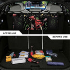 Cute Frog Car Trunk Organizer Mushroom Stars Moon Large Capacity Hanging Car Storage Bag Waterproof Cargo Bag,Frees Trunk Floor