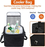 AOPHY Car Trunk Organizer with Insulated Cooler Bag, Foldable & Waterproof Storage Organizer with Lid for SUV, Truck, Sedan - 4 Large Adjustable Compartments, Heavy Duty & Collapsible Design