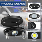 Treela 24 Pods White Rock Lights LED Wheel Well Underglow Lights for Car Truck ATV Utv SUV Boat Motorcycle Lamp Waterproof Shockproof High Power Neon Trail Rig