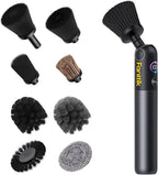 Fanttik Flip G10 Nano AutoCare Cordless Electric Car Interior Detailing Brush, Dual-Speed with 8 Brush Heads, Adjustable Angle & Smart Display, IPX7 Waterproof for Deep Car Cleaning