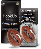 Football Car Air Freshener by HookUp - 2 Pack - Black Gold Scent (Extra Strong) | Unique Football Gift for Players, Coach, Fans | Hanging Car Accessory with Long Lasting Fresheners Smell
