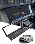 Center Console Hidden Storage Cover for Toyota Tacoma 2016-2023 Accessories, for Wireless Charging & Non Charging Models- Center Console Privacy Cover Protector Anti-Dust Organizer