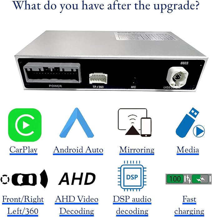 Wireless CarPlay Upgrade Module for Acura ZDX Upgraded Accessories Upgrade Kit fits 2010-2013 CarPlay Retrofit Kit Support OEM Display
