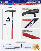 32'' Heavy Duty Tubeless Truck Tire Iron and 32'' Tire Hammer Tire Bead Breaker Tool, Oversized Solid Steel Mount/Demount Tire Spoons Bars, Essential Tire Removal Tool for Car, SUV & Truck