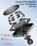 APPS2Car Magnetic Vent Mount for Ford F-150 (2015–2020), Super Duty (2017–2021) & 2022 (XL & XLT), Expedition (2018–2021), Compatible with iPhone 12-17 Series & MagSafe Case, Metal Socket Arm