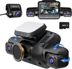 Dash Cam 4 Channel Front and Rear Inside, 360° Car Camera 4K UHD, Dash Camera for Cars Built-in Wi-Fi GPS, Dashcam Free 64GB Card, Voice Control, CPL Filter, WDR Night Vision, 24H Parking Mode(V8PLUS)
