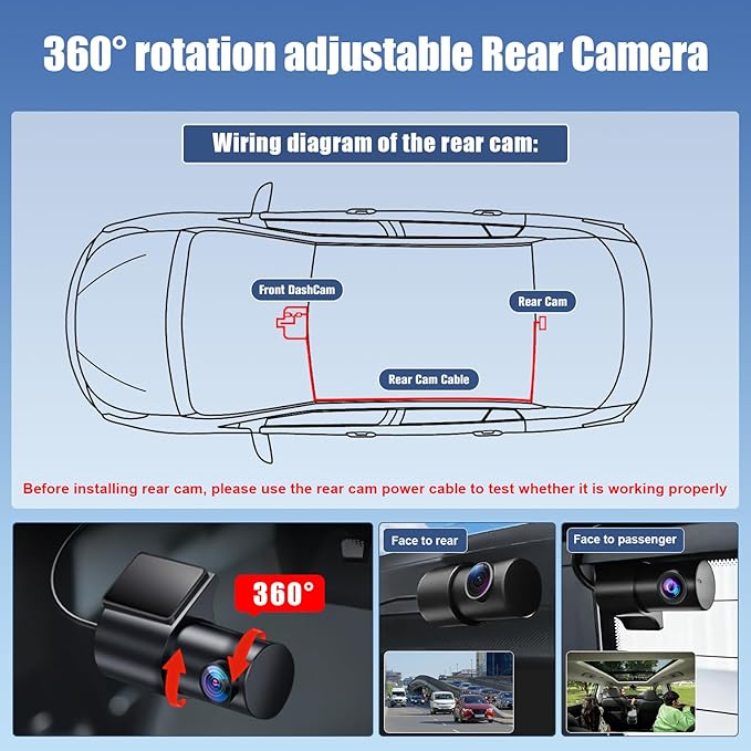 Front 4K + Rear 1080P Dash Cam for Audi 2019 2020 2021 2022 2023 2024 2025 2026 A4 A6 Allroad A3 A5 Q5 S4 S6 Q7 A8 S8 TT A7 S5 Q3 S3 S7 RS3 RS5 RS6 e-tron (Model A), OEM Look, WiFi & APP, 128GB Card