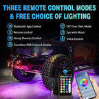 Nilight RGBW LED Rock Lights Kit, 8 Pods 22LED Wide Angle Remote & Bluetooth App Dual Control with Music Modes Multicolor Underglow Neon Wheel Well Light Fit for ATV UTV SUV Offroad Truck RZR Boat