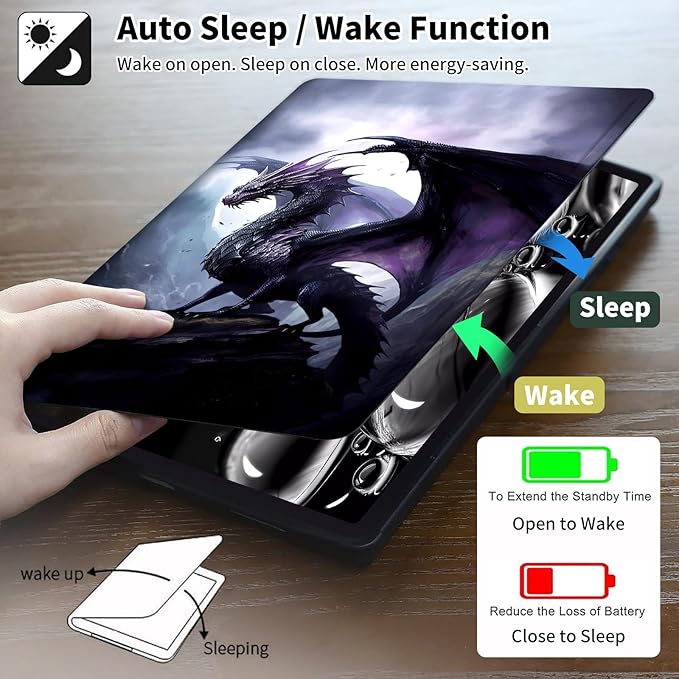 for Kindle Paperwhite Case,6" Kindle Paperwhite 4 10th Generation Case 2018 & Kindle Paperwhite Signature Edition,Leather Slim Adjustable Stand Cover Auto Wake/Sleep,Cool Purple Dragon