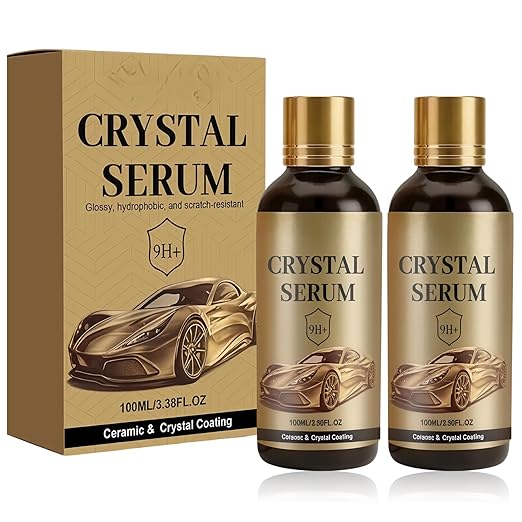 Ceramic Car Coating Kit - Crystal Serum,9H+ Hardness Professional Ceramic Coating for Car,Advanced Graphene Ceramic Coating,for Auto Car Paint Protection (2PCS)