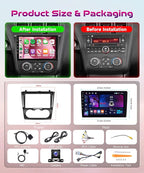 Android Car Stereo for Nissan Altima 2008-2012 with Wireless CarPlay Android Auto, 4Core 4G+64G 9 Inch Touchscreen Car Radio Mirror Link GPS Navigation WiFi Bluetooth FM RDS EQ SWC Backup Camera