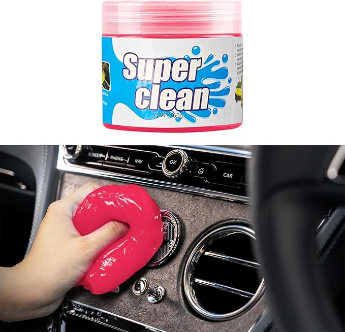 Car Cleaning Gel, Car Cleaning Supplies, Car Cleaning Putty, Universal Car Cleaning Kit Auto Detailing Tools Car Accessories Fit for Automotive, Keyboard, Camera, Printers (Pink, 1PCS)