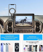 Car Phone Holder for Ford Bronco Sport 2021 2022 2023 2024 Accessories Apply to 8 Inch Touch Screen Fixed Clip Magnetic Cell Phone Mount Hands-Free 360 Degree Rotation