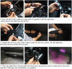 Teguangmei Car Interior Ambient Lights,4Pcs 12LED USB Plug-in RGB Multicolor Star Atmosphere Lights for Car Carpets Under Dash LED Accent Lighting Kit with Sound Active and Remote Control DC 5V