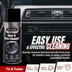 FIX & FUSION A/C Vent and Duct Cleaner (13.5 oz)| Foaming Spray for Car Air Conditioner | Freshens & Cleans Dust Build-Up | Fast, No-Rinse Formula | Automotive HVAC Refresher & Detailer (2 Pack)