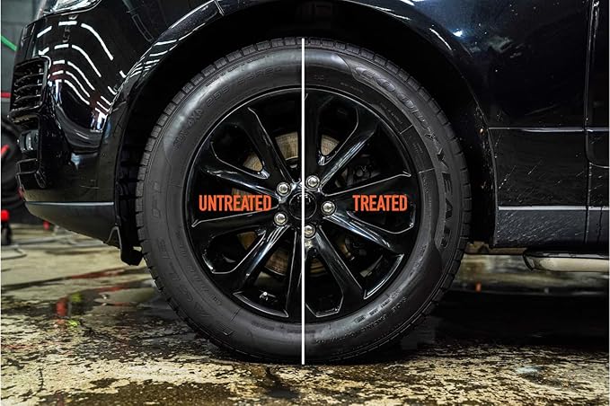 GlassParency Tire Dressing (1 Gallon) | No Sling, Non-Greasy Tire Shine Spray | Rich Satin Coating for Rubber, Plastic, Vinyl