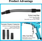 GOCCIDA 2IN1 Car Interior Detailing Air Blow Gun & vacunm Gun with Adjustable Air Flow Nozzle,Cleaning Gun Quickly Blasts Dirt and Dust from Surface Works with Air Compressor(Upgrade Rotate Tube) Blue