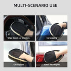 5pack Car Wash Mitt, House Cleaning Glove, Home Dusting Cloth Imitation Wool Gloves 2 pcs Yellow
