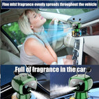Robot Intelligent Aromatherapy Machine, Smart Cute Robot Car Air Freshener - Fine Spray/Fillable/Four-Gear Adjustment/Vibration Sensing/On-Off/Large Capacity Long-Lasting Fragrance/Green-V2(Gardenia)