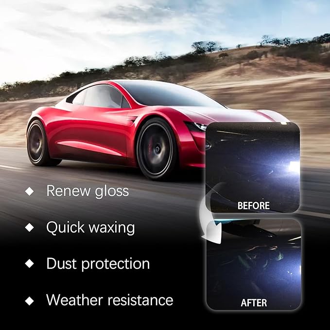 Ceramic Wax Cream for Cars, Strong Protection Car Coating Polishing Wax, Auto Car Scratch Repair Remover Paste with Sponge(2Pcs)