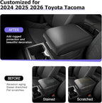 LUWU 2026 Tacoma Center Console Cover Hidden Storage Box Compatible with 2024 2025 2026 Toyota Tacoma Accessories Silicon Material Armrest Cover Center Console Hidden Organizer Box (2 in 1 Design)