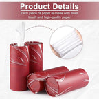 SINGARO Car Tissue Holder, 4 Pack Car Cup Holder Facial Tissues with Travel Tissue Bag, Quick and Convenient Flower Combination Car Tissue Box(4 Canisters/200 Tissues) Red