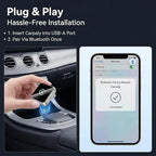 Wireless CarPlay Adapter, 2-in-1 Mini CarPlay & Android Auto Wireless Adapter, Plug & Play, Auto Connect, Car Accessories, Car Play Dongle Compatible with iPhone & Android