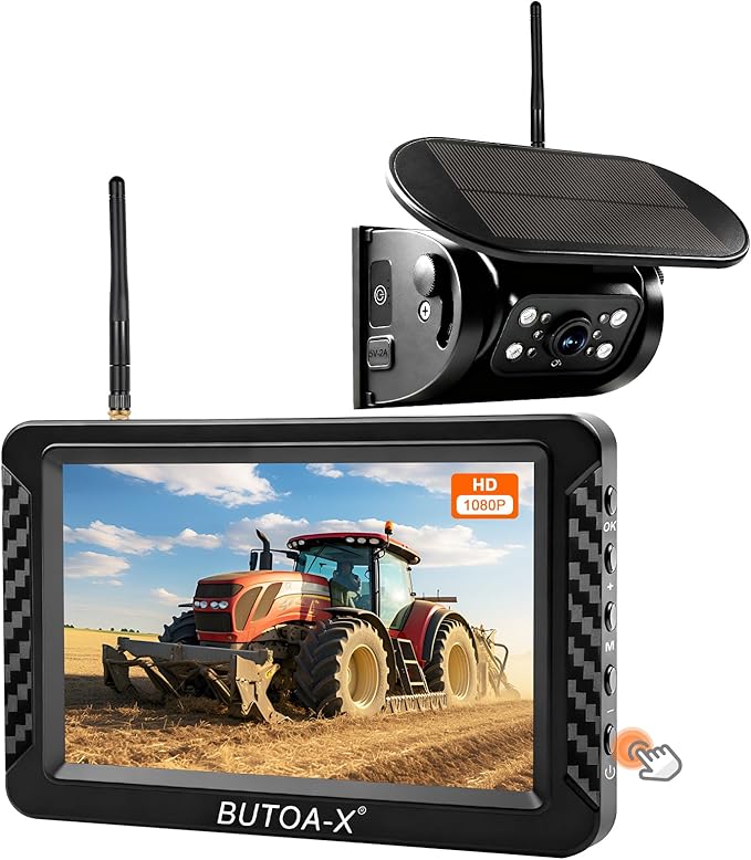 Magnetic Solar Wireless Backup Camera with 5" HD Monitor, 1-Min Zero-Install for RV Truck Trailer, 320ft Signal Range, 15000mAh Battery & 5W Solar Panel Back Up Camera X5