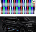 RGB LED Strip Lights for Car BaishenglinMotor 12-Pack DC12V Waterproof 30CM/11.8"/1FT 5050 15-SMD LED Strip Underbody Light for Car Motorcycles Golf Cart Decoration Led Interior Exterior Strip Lights