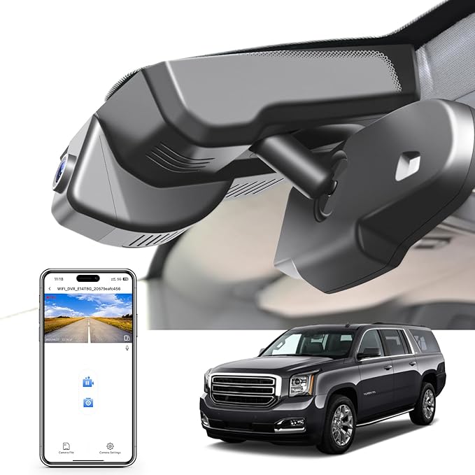 Mangoal 4K Dash Cam Custom fit for GMC Yukon, Yukon XL 2015 2016 2017 2018 2019 2020(Model D), Model D & Model C Have Same Models Years but Vehicle Sensor Cover are Different