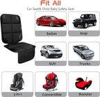 XHYANG Car Seat Protector 1 Pack Car Seat Cushion Mat Thickest Padding,Waterproof 600D Fabric Car Seat Covers for Non-Slip Backing Mesh Pockets for Baby and Pet (Brown, 1 Pc)