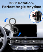 Car Phone Holder for Honda Civic 2022-2026 / Acura Integra 2023-2025 Accessories Apply to 7/9 Inch Touch Screen Fixed Clip Magnetic Cell Phone Mount Hands-Free 360 Degree Rotation