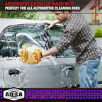 AIDEA Car Wash Mitt Microfiber, 2PK Scratch Free Lint-Free, Premium Chenille Microfiber Mitt Car Wash Brush, Orange, Regular Size 7.12''X10.14''