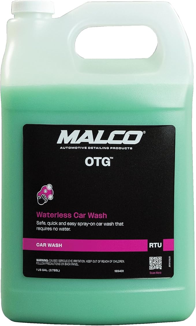 Malco OTG Waterless Car Wash (1 Gal) - 100% Waterless Car Wash Spray/No Water or Bucket Needed/Safe and Effective Cleaning Solution for Cars/Great for On The Go or Regular Use (199401)