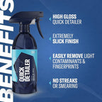 GYEON Quick Detailer Spray for Car Paint Glass Trim Chrome Enhances Gloss Adds Hydrophobic Protection Safe on Ceramic Coated Vehicles Removes Dust Fingerprints Boosts Shine Fast Easy Car Care