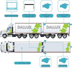 DALLUX Heavy Duty Vehicle Coil Trailer Cable with 4 Channel 4 PIN AV Connector Disconnect Kit for Truck Caravan Motor Home Backup Security Camera Monitor System