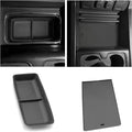 for 2PCS Center Console Organizer Tray TPE Materials Compatible with 2014-2018 Silverado/Sierra 1500& 2015-2019 Silverado&Sierra 2500HD/3500HD - Full Console w/Bucket Seats Only